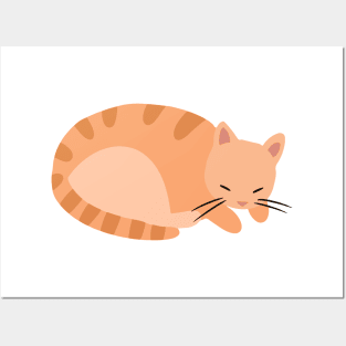 Hygge Ginger Cat Posters and Art